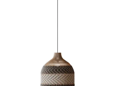 Contemporist Rattan Pendant Light Woven Light Fixture 3D model