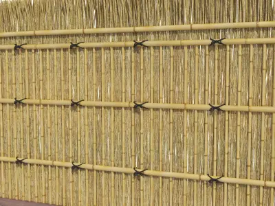Bamboo fence 3D model