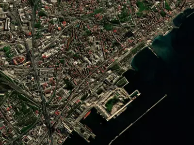 Relief map of Visuvius volcano 3D model