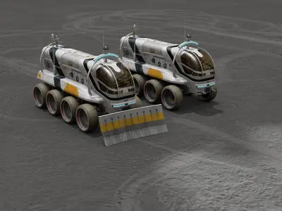 Moon or Mars rover 3D model