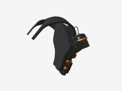 SciFi Backpack B01 Black Copper - Fashion Character Design Low-poly 3D model