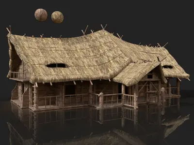 Next Gen AAA Top-down house set 3D Model Pack