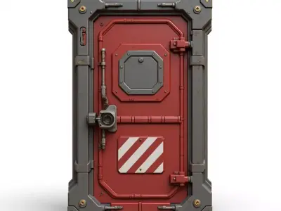  futuristic sci-fi door  3D print model purchase