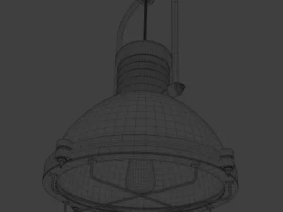 Ceiling Lamp Low-poly 3D model 6