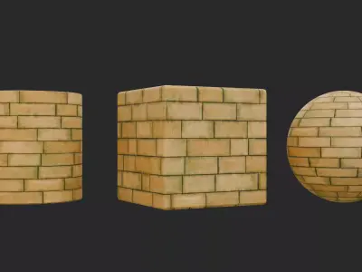 Mossy Sandstone Bricks Texture