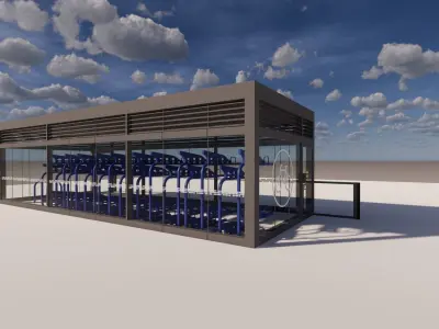 Secured Bike Storage 3D model