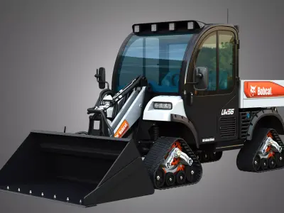 UW56 - Toolcat Quad Tracks - Utility Work Machine - Bucket 3D model