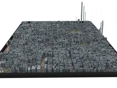  City of Milan Low-poly 3D model