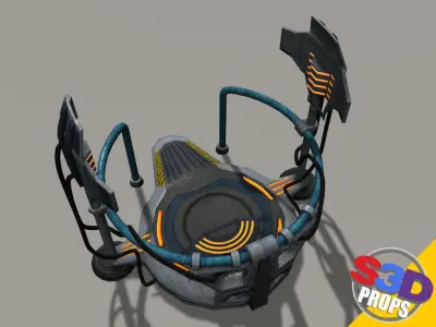 Scifi teleporter 3D model