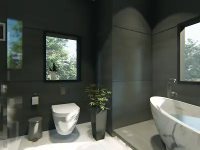 Modern Bathroom Interior Design 3D model