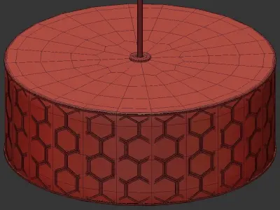 6 LIGHT PENDANT 3D model