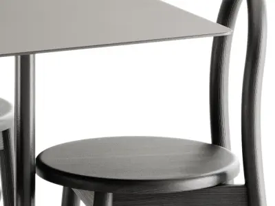 Hay Neu Square Table and Bobby Chair by DesignByThem 3D model