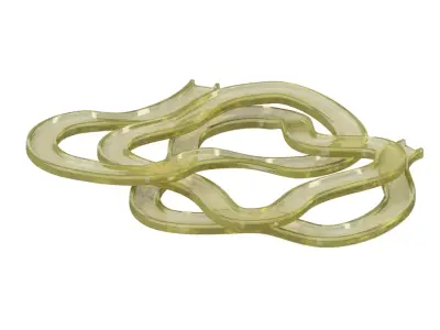 Transparent Premium Curvy Roadway 3D model