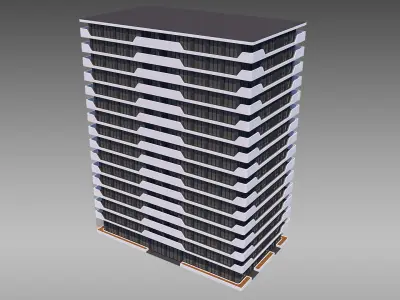 Apartment Building 009 3D model