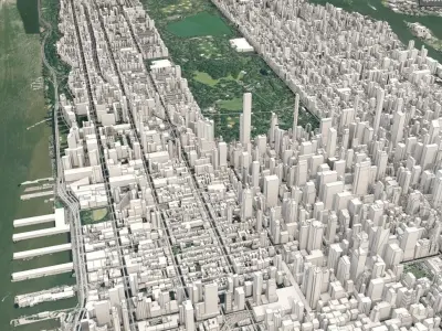 Cityscape New York USA 3D model