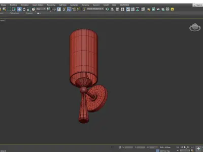 Birch Wall Sconce Low-poly 3D model