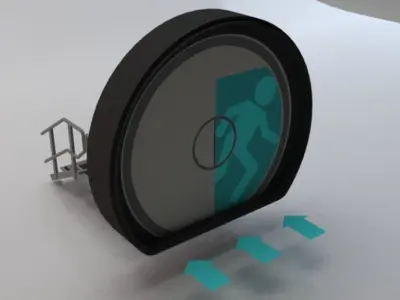 Sci-Fi Door Low-poly 3D model