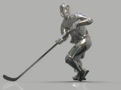 Ice hockey player 3D model