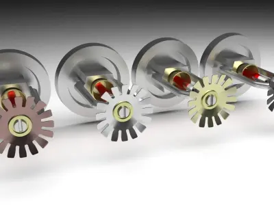 Fire Sprinklers Set 3D model
