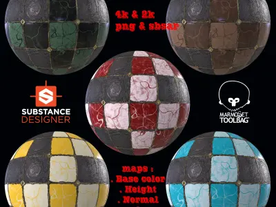 10 PBR MARBLE TILE MATERIAL Texture