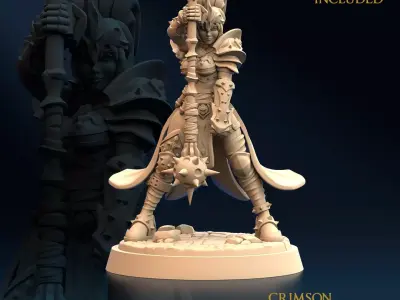 Armored Warrior Crimson Morning Star C 32mm and 75mm 3D print model