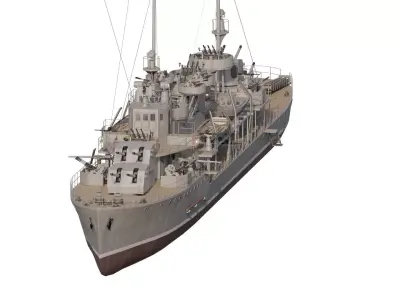 WW2 IMPERIAL JAPANESE NAVY DESTROYER 3D model