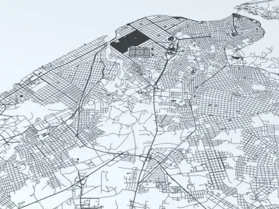 Havana Road Network and Streets 3D model