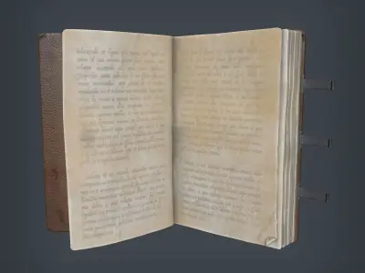 Medieval Book Low-poly 3D model