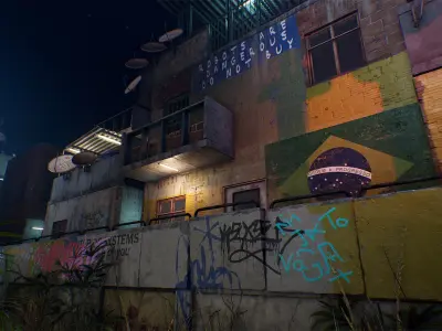 Favelas Low-poly 3D model