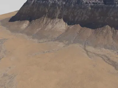 Landscape Rock Desert Low-poly 3D model