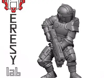 HL191 - Greater God Militia 1  3D print model