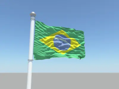 Brazil Flag 3D model