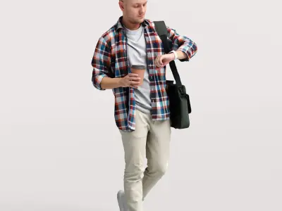 Humano 12- Collection 2201 - WALKING PEOPLE - 12 x 3D models  3D model
