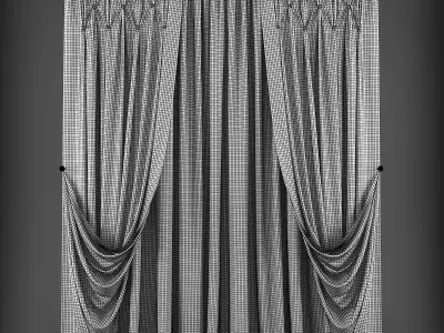 Curtain 3D model 312 Low-poly 3D model