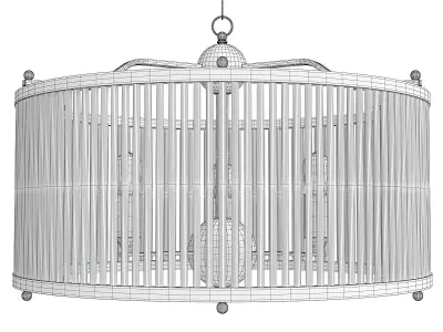 Gorden Gold Chandelier Low-poly 3D model