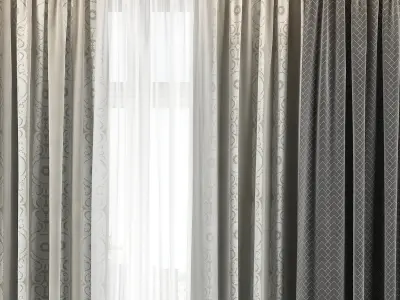 Curtain Set 328 3D model