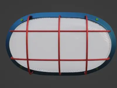 PBR Game ready Bulkhead- Weathered  Free low-poly 3D model