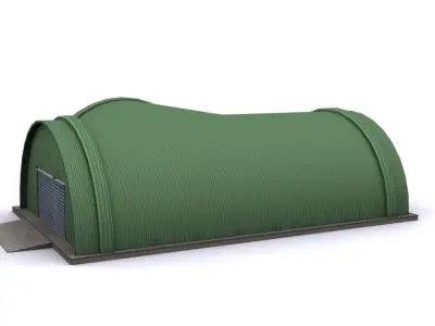 Hangar a4 Low-poly 3D model