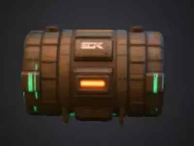  sci-fi energy barrel  3D model