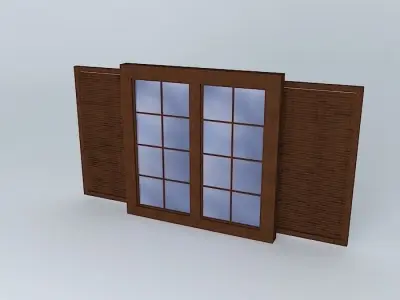 window window wooden Free 3D model