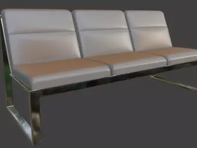 Waiting Bench 3 Seater 3D model