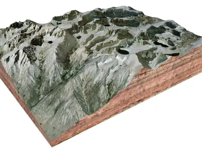 Mount Whitney California USA 3D model