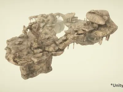 Environmental Rocks Vol1 - Game Ready and PBR Low-poly 3D model