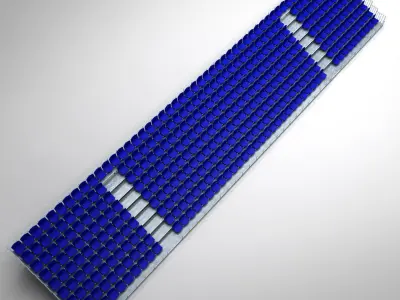 Stadium Seating Tribune 3D model