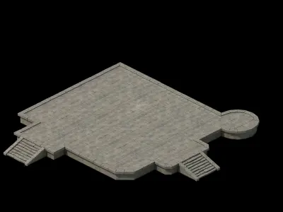 Game Building - blacksmith ground 01 3D model