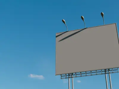 Outdoor Billboard - Low Poly 3D Model Free low-poly 3D model