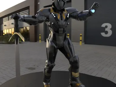 Scifi Robot Character 1 Sculpt Project 3D model