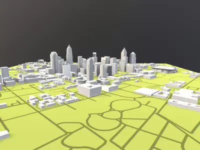Downtown Charlotte North Carolina 3D model