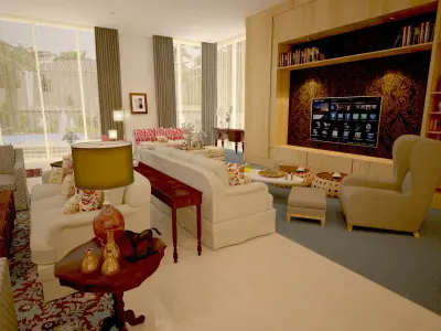 3D Living Room Salon  3D model