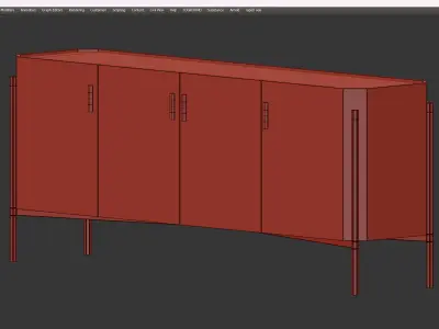 SIDEBOARD MEIER Low-poly 3D model